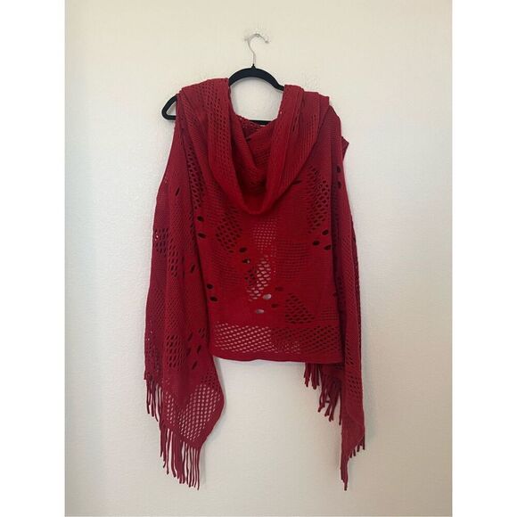 Women's Lightweight Hollow Out Pashmina Tassel Hem Multifunction Shawl NEW - Picture 5 of 5